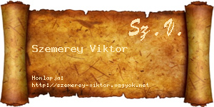 Szemerey Viktor névjegykártya